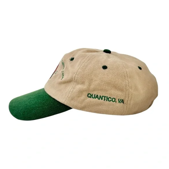 Y2K Vintage Green Tan Brown 2003 Sergeant Major Marine Corps Adjustable Hat Cap - Picture 3 of 8